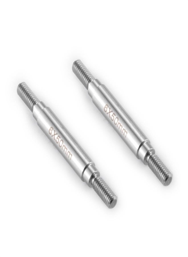 RCHUBAM 2Pcs Stainless Steel RC Links 1 Pair RC Steering Linkage Set M4 x 50mm/55mm/60mm/70mm/75mm~155mm Compatible with 1/10 Scale Axial Wraith SCX10 TRX-4 RC Crawler Car (50mm) - Image 1